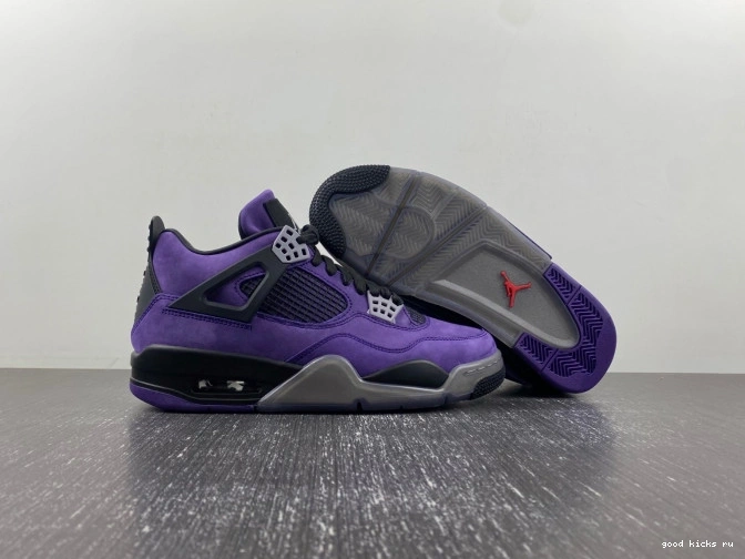 Rep x Scott Air Purple Travis Jordan 4 Suede 0711